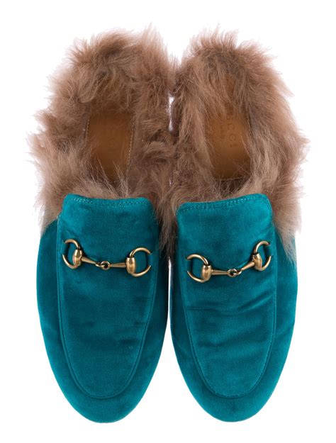 gucci princetown mule red|Gucci velvet mules with fur.